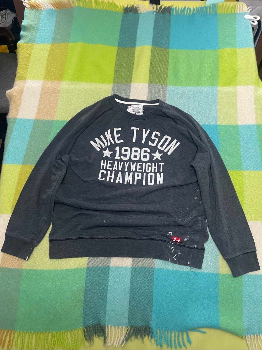 Mike Tyson X Roots Of Fight Under Armour Grey Crewneck Sweatshirt Men’s